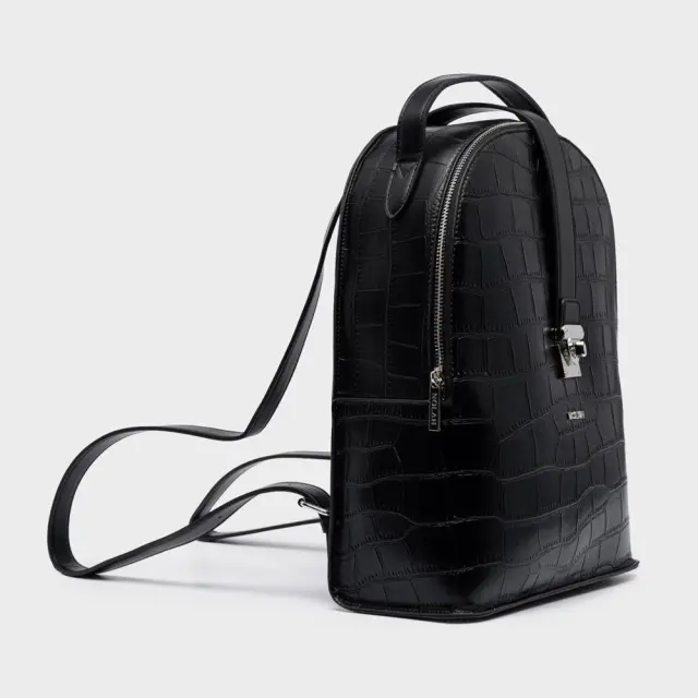 Τσάντα πλάτης Domino Black Silver Nolah 2