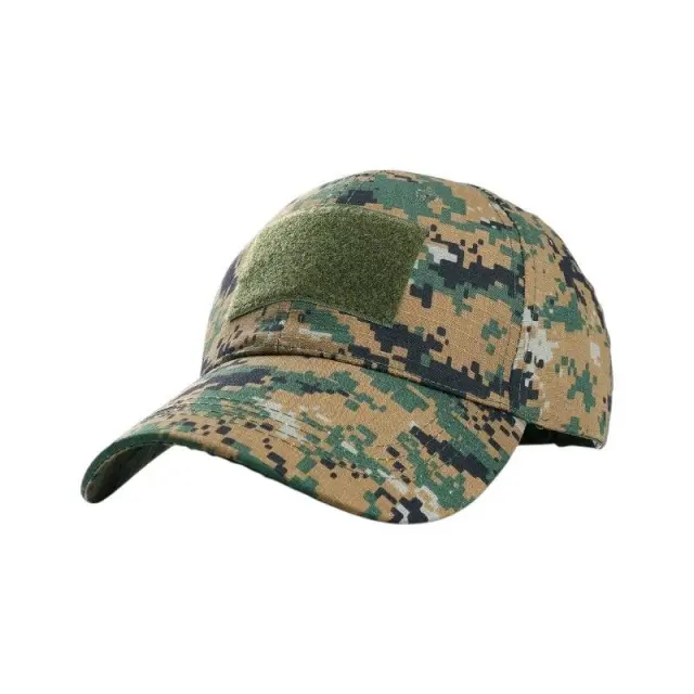 Ανδρικό καπέλο jockey στρατιωτικού τύπου - M02 - 270607 - Green/Brown