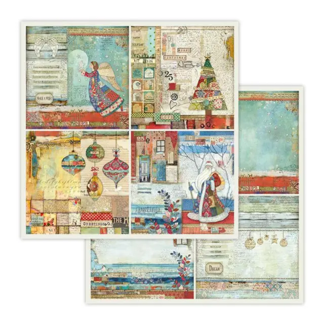 Χαρτί Scrapbooking Stamperia Διπλής Όψης - 4 Frames Christmas - 31x30cm