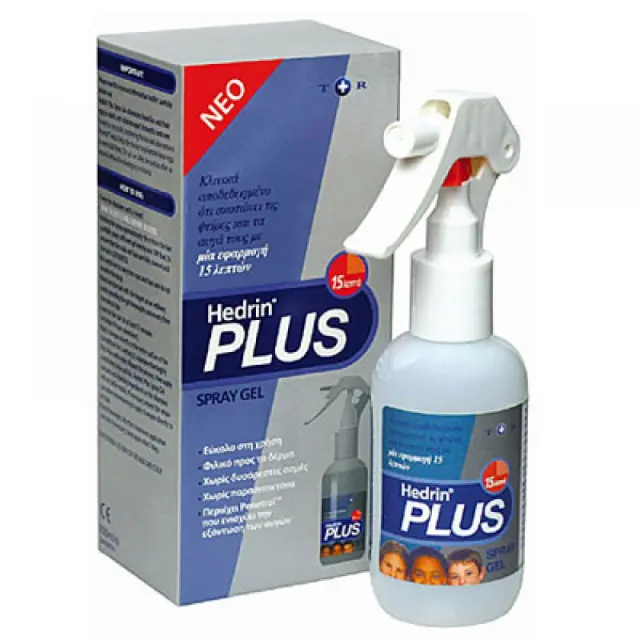 Hedrin Plus Spray Gel 100ml (Αντιμετώπιση για τις Ψείρες & τα Αυγά Τους) 3