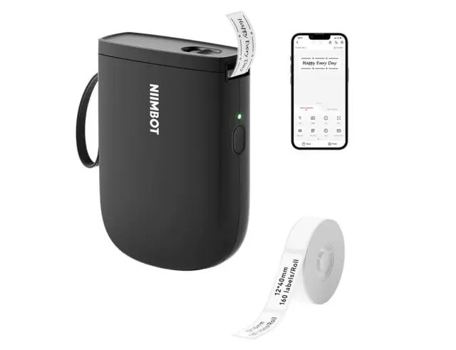 Niimbot Θερμικός Εκτυπωτής Ετικετών (D11-H-BLK) - Bluetooth - Μέγιστο Μέγεθος Μέσου Εκτύπωσης 12.7mm - 300 dpi - Μέγιστη Ταχύτητα Εκτύπωσης 50,01 mm/s - ΜαύροD11-H-BLK