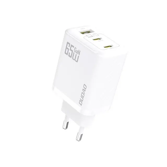 Dudao Φορτιστής A29 65W GaN 2x USB-C / 1x USB-A White