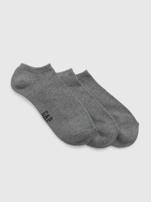 Γκρι Basic Ankle Κάλτσες (3-Pack) heather grey - ONESIZE