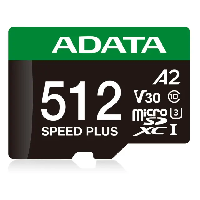 Adata mSD Speed+ 512G UHS1 U3 V30 A2 180/160MB/s+adap (UD512GUI3V30A2SP-RA1) (ADAUD512GUI3V30A2SP-RA1)
