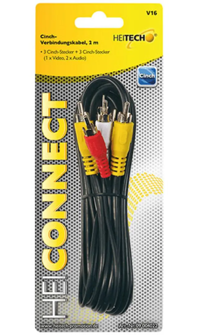 Heitech 09004022 Καλωδιο Συνδεσης Rca