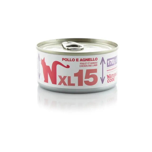 Natural Code XL 15 Κοτόπουλο & Αρνί 170gr Μονόχρωμο