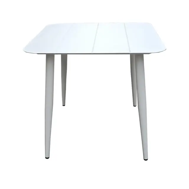 Τραπέζι Vista pakoworld αλουμίνιο σε λευκή απόχρωση 80x80x72εκ 2