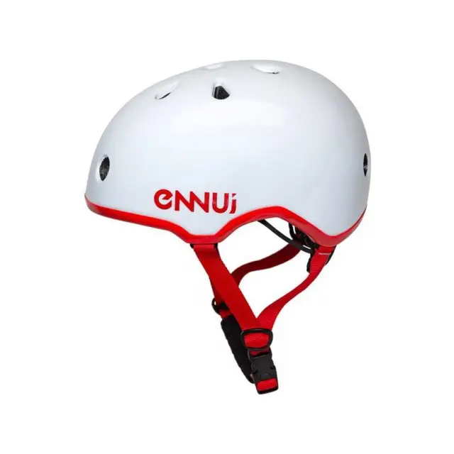 ENNUI elite white red shiny κράνος με αφαιρούμενο peak (54-59cm) 2
