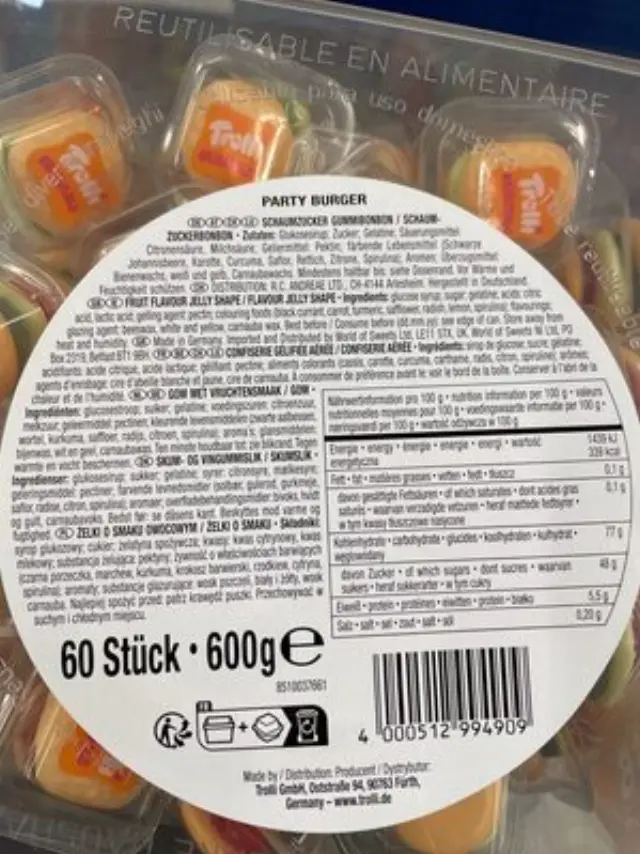 Trolli Mini Burger 60 τεμαχίων (Gluten - Lactose Free) 775gr 2