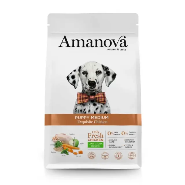 Amanova Low Grain Puppy Medium Exquisite Chicken 2Kg Μονόχρωμο
