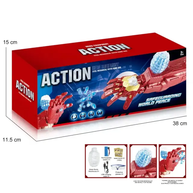 OEM Νεροπίστολο Action Hero με επαναφορτιζόμενη μπαταρία και βόμβες νερού (61830) 3