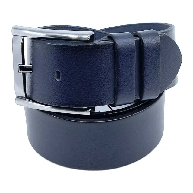 Μπλε Δερμάτινη Ζώνη Full Grain 4,5 cm - 110cm