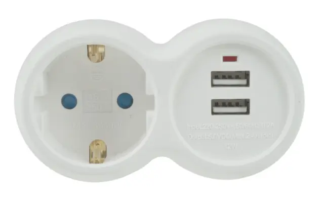 Technik Professional Πρίζα 1 Θέση + 2 USB-A 16A 41.004.0001 2