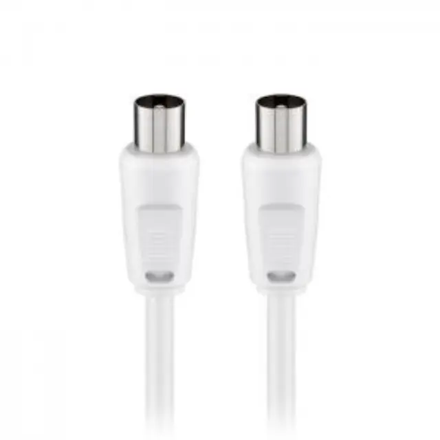 Καλώδιο IEC (Coax) αρσ. - IEC (Coax) αρσ., 1.50m σε λευκό χρώμα. 2