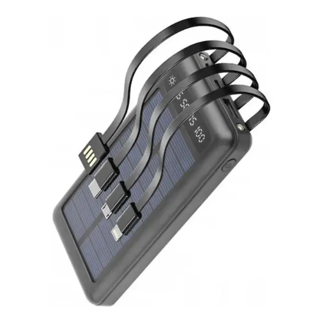 Andowl Ηλιακό Power Bank 12000mAh Μαύρο Q-CD281