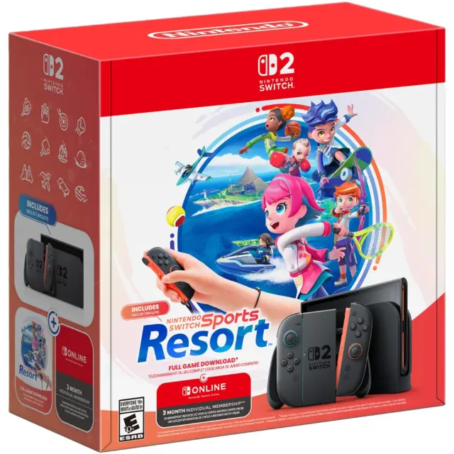 Nintendo Switch 2 Sports Resort Bundle Κονσολα 256GB 7.9″ Full HD με Παιχνίδι + 3 Μήνες Nintendo Switch Online – Μαύρο