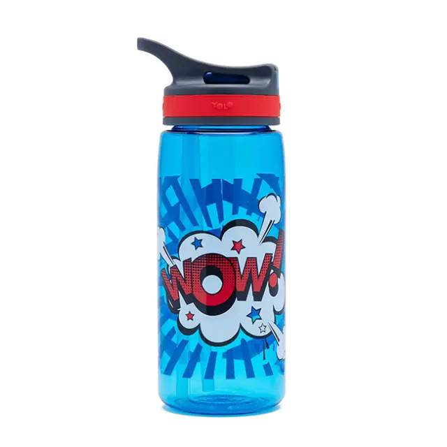 Yolo Παγούρι Tritan με Καλαμάκι 500ml Μπλε Wow (90507)