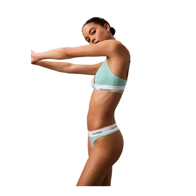 Calvin Klein Γυναικείο String Thong Modern Cotton, Χρώμα Beau Blue - L 3