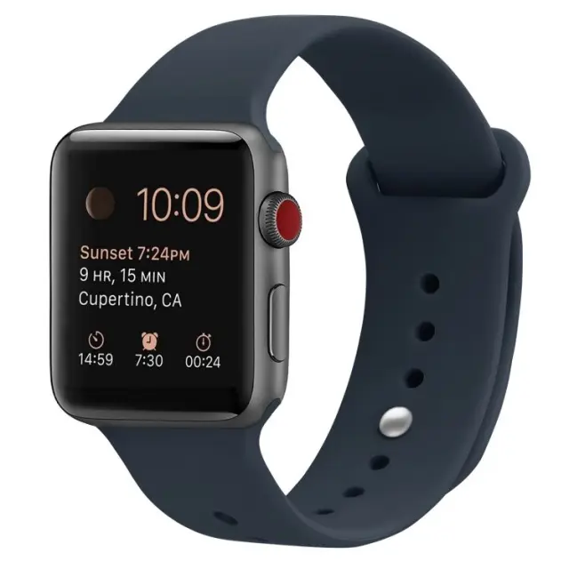 Λουράκι Σιλικόνης Silicone Strap Για Apple Watch 44/45/46/49mm - Midnight Blue OEM