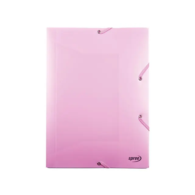 Spree Φάκελος Λάστιχο PP A4 Pastel Ροζ (SP-75820)