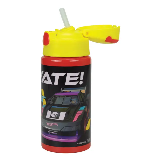 Παγούρι αλουμινίου με καλαμάκι Hot Wheels 500ml 3