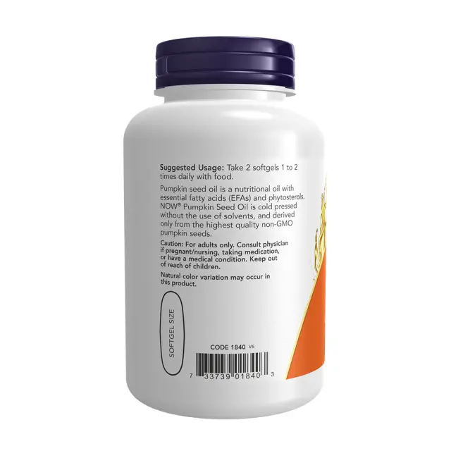 Now Foods Pumpkin Seed Oil 1000 mg 3