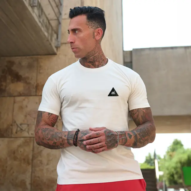 T-shirt Noshame® Off-white με patch triangle - 142543 - XXL