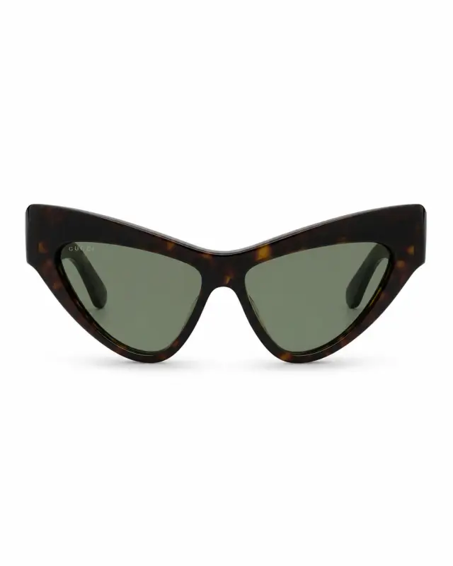Gucci GG1294S 004 Γυναικεία Havana Cat-Eye Γυαλιά Ηλίου με Πράσινους Φακούς - 57-14-130