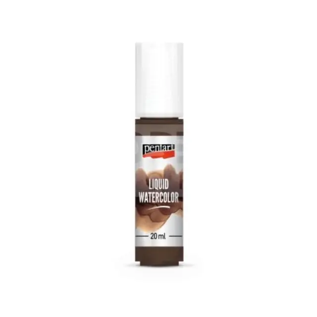 Liquid watercolor, χρώμα ακουαρέλας Pentart 20ml, brown