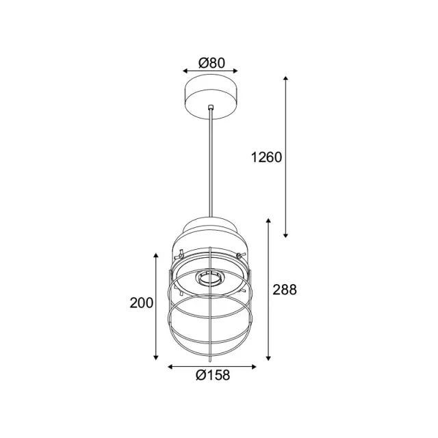 AcaLight Offer NETTO ΦΩΤΙΣΤΙΚΟ ΚΡΕΜΑΣΤΟ ΚΟΚΚΙΝΟ ΤΣΙΜΕΝΤΕΝΙΟ ΣΥΜΒΑΤΙΚΟ 1ΧΕ27 IP20 Φ158Χ1548mm 2