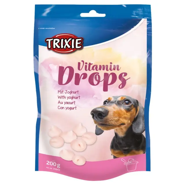 Λιχουδιές Trixie Yogurt Drops Σταγόνες Γιαουρτιού με Βιταμίνες 200gr