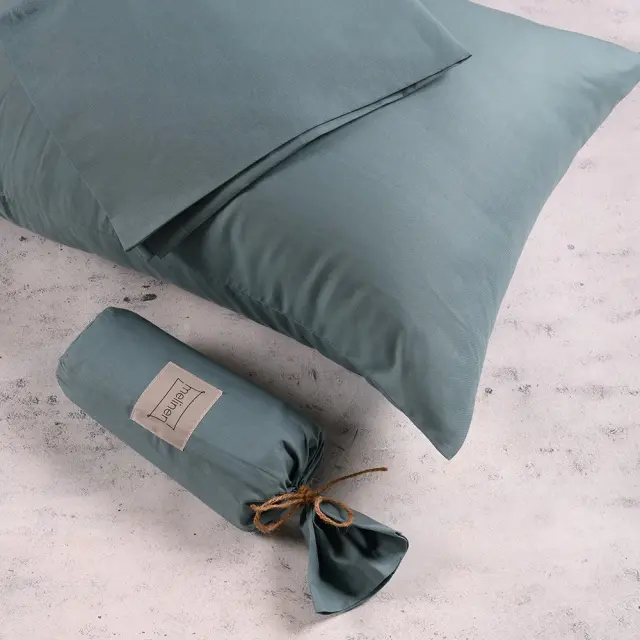 Σετ Σεντόνια 100x200+32 Μονά Urban Line Melinen AW23-24 100% βαμβακερόΜε Λάστιχο- Dark Aqua