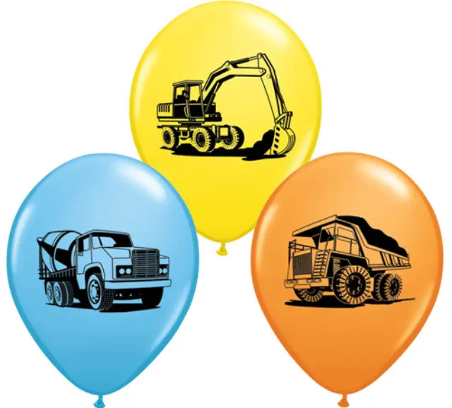 Μπαλόνια 11 Construction Trucks Assortment /25 τεμ