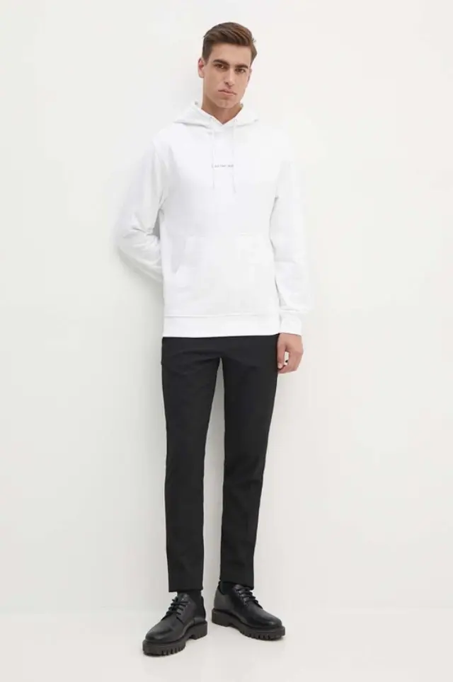 Calvin Klein - Ανδρικό Φούτερ Grid Monogram Regular Fit J30J325639-YAF Λευκό - XL 3