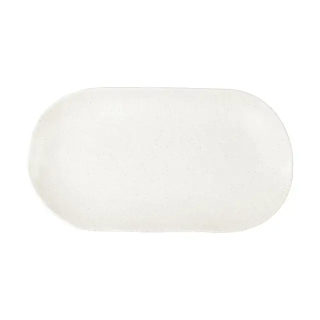 Maxwell & Williams Πιατέλα Παραλληλόγραμμη 35x19cm Λευκή Speckle Πορσελάνης Onni