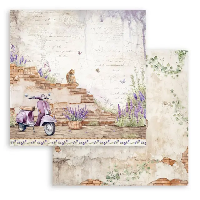 Χαρτιά scrapbooking 10τεμ, 30.5×30.5cm Stamperia, Lavender 3