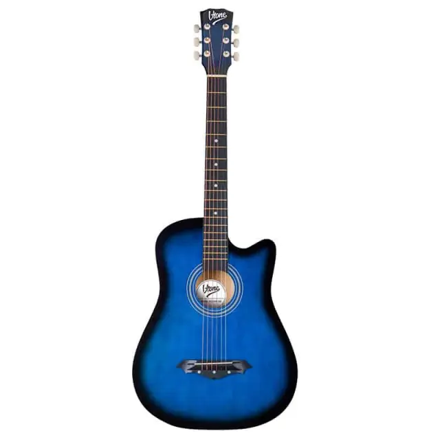 V-TONE AG ONE BB acoustic guitar 4/4 blueburst to learn for beginners picks strap spare strings cover chords set 2