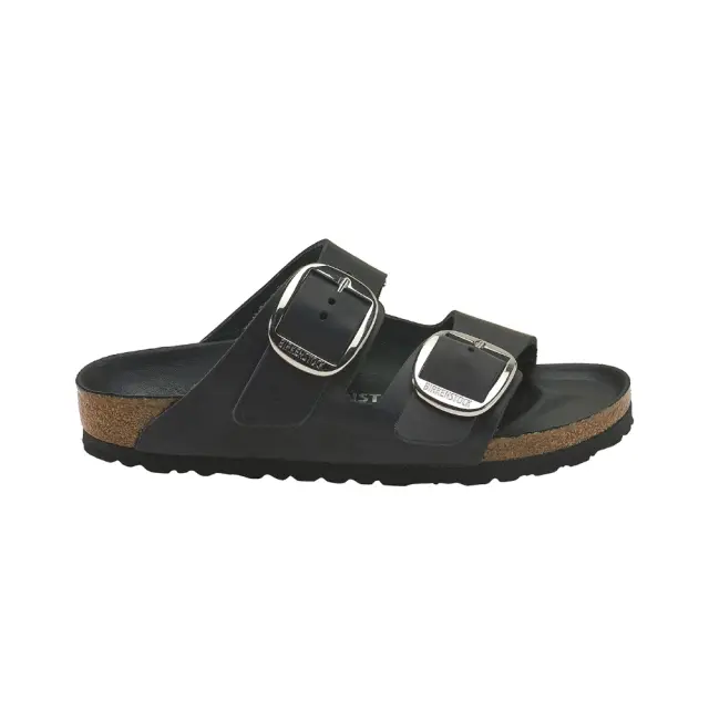 Birkenstock Πέδιλα Γυναικείο δέρμα Oiled Μαύρο BIR/ARIZONA BIG BUCKLE 1011075 BLACK