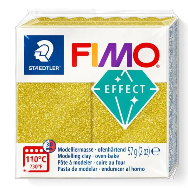Πολυμερικός Πηλός Staedtler Fimo Effect No112 - Glitter Gold - 57gr
