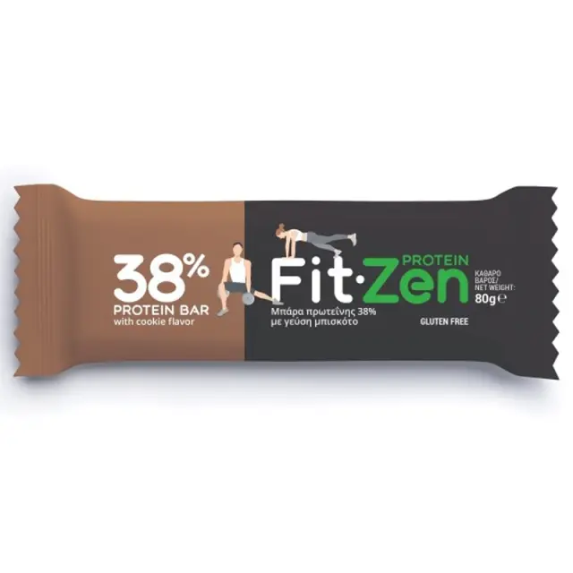 Fit-Zen Μπάρα Πρωτεΐνης 38% με γεύση Μπισκότο 80gr