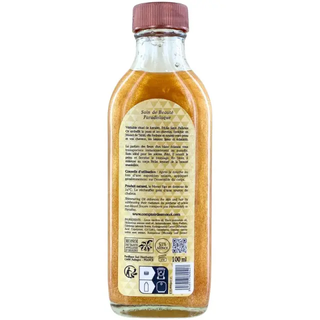 Comptoir Des Monoï Tahiti Sublime-Hydrate-oil Λαμπερό σατινέ λάδι 100ml 2