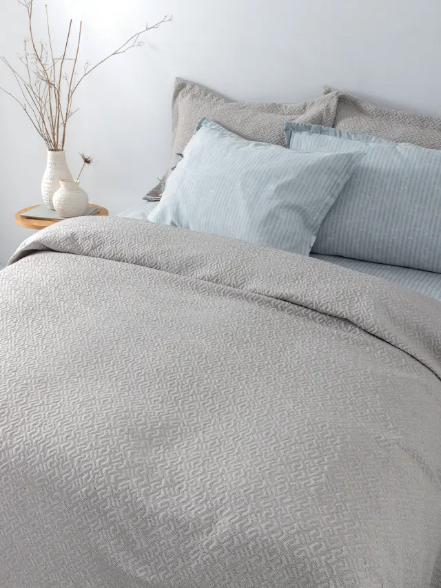 Κουβέρτα 170x260 Μονή Ματλασέ 300gsm Palamaiki Zoe 40% Βαμβάκι-60% Πολυέστερ- Beige 2