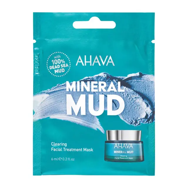 AHAVA Mineral Mud Clearing Facial Treatment Mask, Μάσκα Προσώπου Απομάκρυνσης Των Ατελειών & Καθαρισμό, 6ml