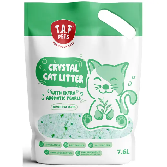 Κρυσταλλική Άμμος Γάτας TAF 7.6L (3,2kg) Green Tea