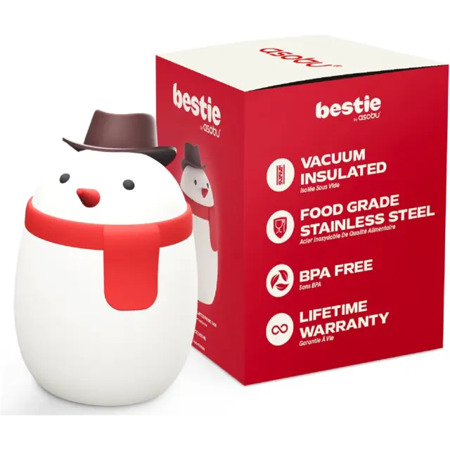 ASOBU Δοχείο Φαγητού Ανοξείδωτο Bestie - Snowman 600 ml 2