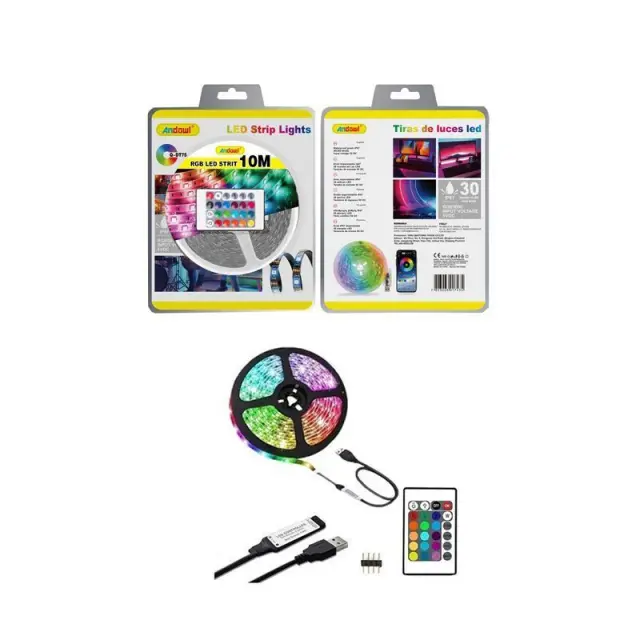 Andowl Λεντοταινία LED ταινία RGB 10m με τηλεχειριστήριο Q-DT75 - LED strip lights 075677