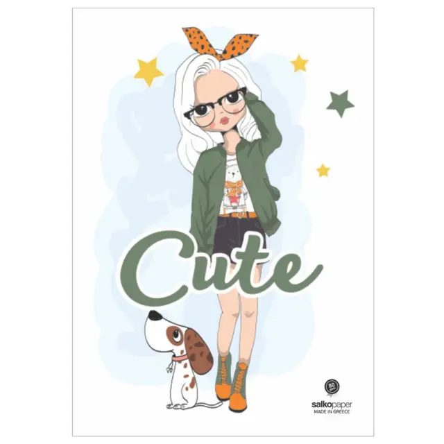 Τετράδιο Καρφίτσα Salko Cute 17x25 40 Φύλλα / 7140 (Salko)