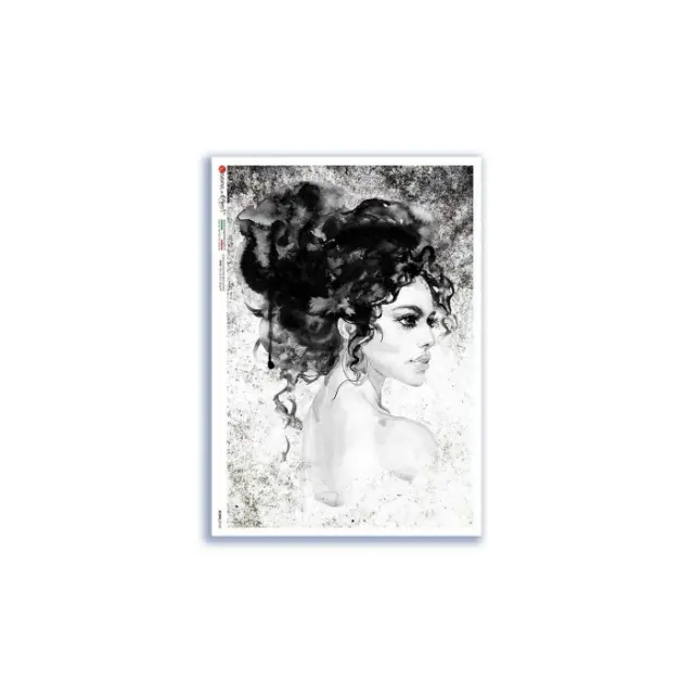 Ριζόχαρτο για Decoupage PaperD, Ασπρόμαυρο πορτρέτο, 32x45cm