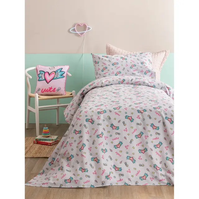 Σετ Σεντόνια 110x200+30 Μονά My Kingdom Palamaiki MK782 Λιλά 100% βαμβακερόΜε Λάστιχο