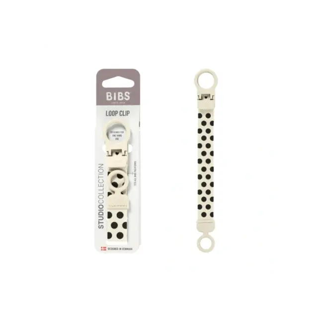 Κλιπ Πιπίλας Bibs Loop Polka Ivory Black 3